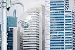 CCTV Security Camera or surveillance operating on office building