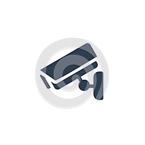 cctv, security digital camera, protection solid flat icon. vector illustration