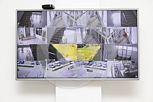 CCTV security system with multiple camera views