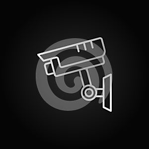 CCTV silver icon. Vector security camera symbol