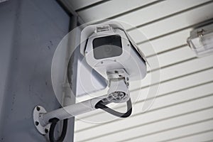CCTV surveillance security camera video equipment operating to ensure public security