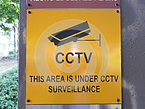 CCTV surveillance signboard