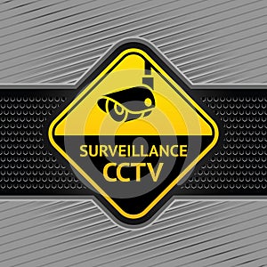 Cctv symbol on a background industrial template