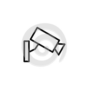 Cctv Technology Monoline Symbol Icon Logo for Graphic Design, UI UX, Game, Android Software, and Website.