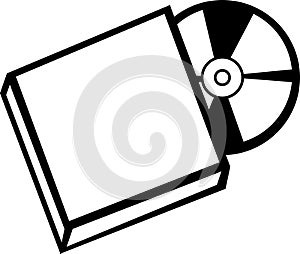 Cd with case vector illustration