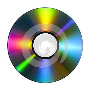 CD with colorful reflections