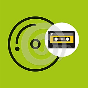 Cd compact music cassette tape