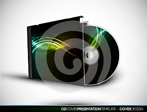 CD Cover Design with 3D Presentation Template