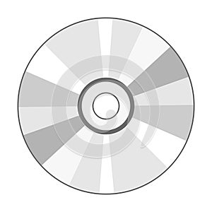 CD Disk icon isolated on white background, Vector illustration