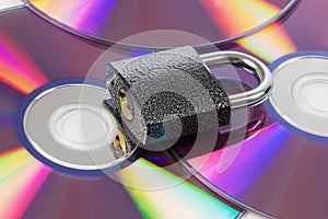 Cd a disk and the lock