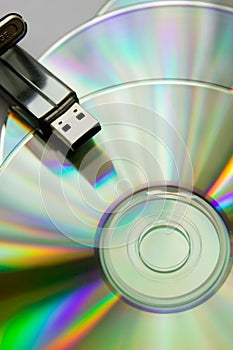 Cd disks with USB flash photo