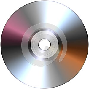CD DVD audio video data recording isolated over white background