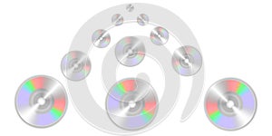 CD dvd compact disc isolated on white background. Isolate