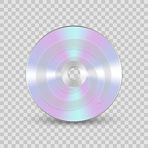 CD or DVD compact disc. Realistic vector compact disk.