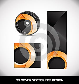 Cd Dvd cover design orange circle