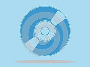 CD DVD Disc icon, vector illustration, minimal design