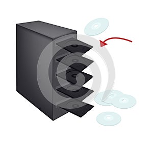 CD or DVD Duplicator on White