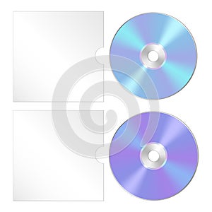 Cd, dvd isolated icon. Compact disc realistic set