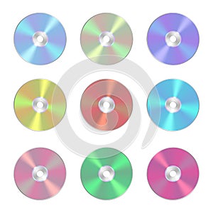 Cd, dvd isolated icon. Compact disc realistic sign