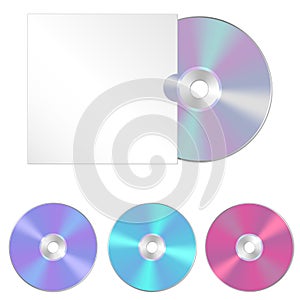 Cd, dvd isolated vector icon. Compact disc realistic sign