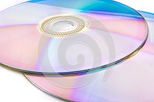 Cd dvd isolated on white