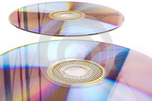 Cd dvd isolated on white