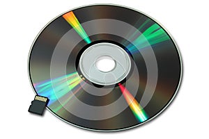 CD or DVD and micro flash card