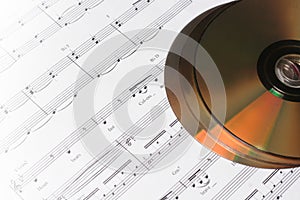 CD or DVD with musical note