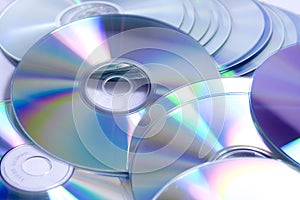 CD DVD pile
