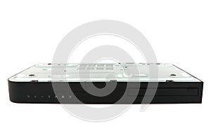 CD, DVD player upside down with isolated on white background