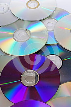 Cd,dvd reflective shiny cd dvds background texture pattern.