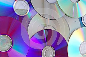 Cd,dvd reflective shiny cd dvds background texture pattern.
