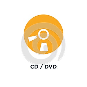 cd / dvd sign icon. compact disc concept symbol design, vector i