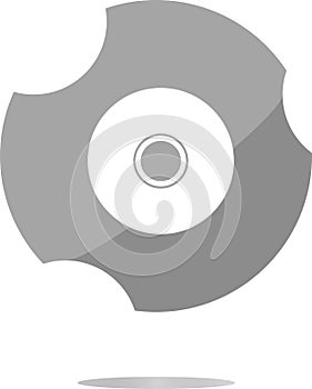 CD or DVD sign icon. Compact disc symbol. Modern UI website button