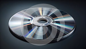 CD DVD Stack on Dark Background