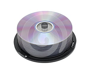 CD/DVD stack, isolated