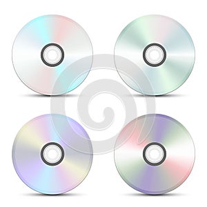 CD and DVD vector design illustration