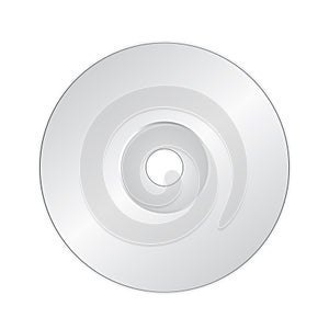 CD or DVD on white