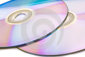 Cd dvd on white