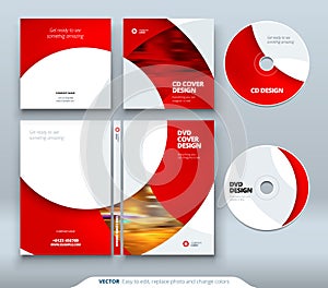 CD envelope, DVD case design. Business template for CD envelope and DVD disc case.