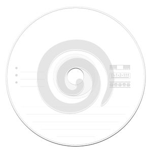 CD Label Template White