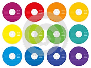 CD Labels Colored Template