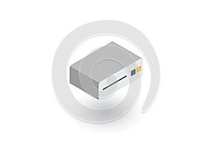 Cd player, console, DVD, cd-rom isometric flat icon. 3d vector