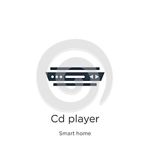 Cd player icon vector. Trendy flat cd player icon from smart home collection isolated on white background. Vector illustration can