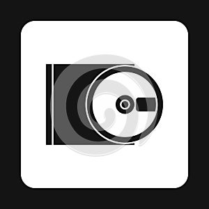 CD rom and disk icon, simple style