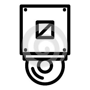 Cd rom icon, outline style