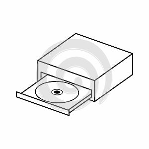 CD Rom Outline Vector Icon