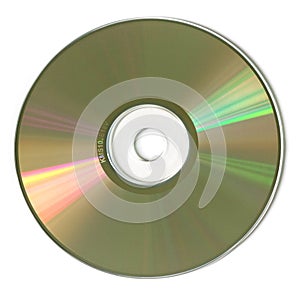 A CD-ROM in White Background