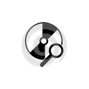 CD Scan, Data Search Flat Vector Icon