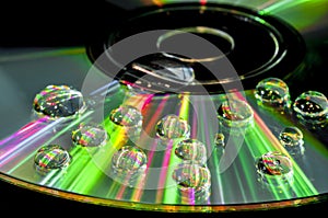 CD with water droplets